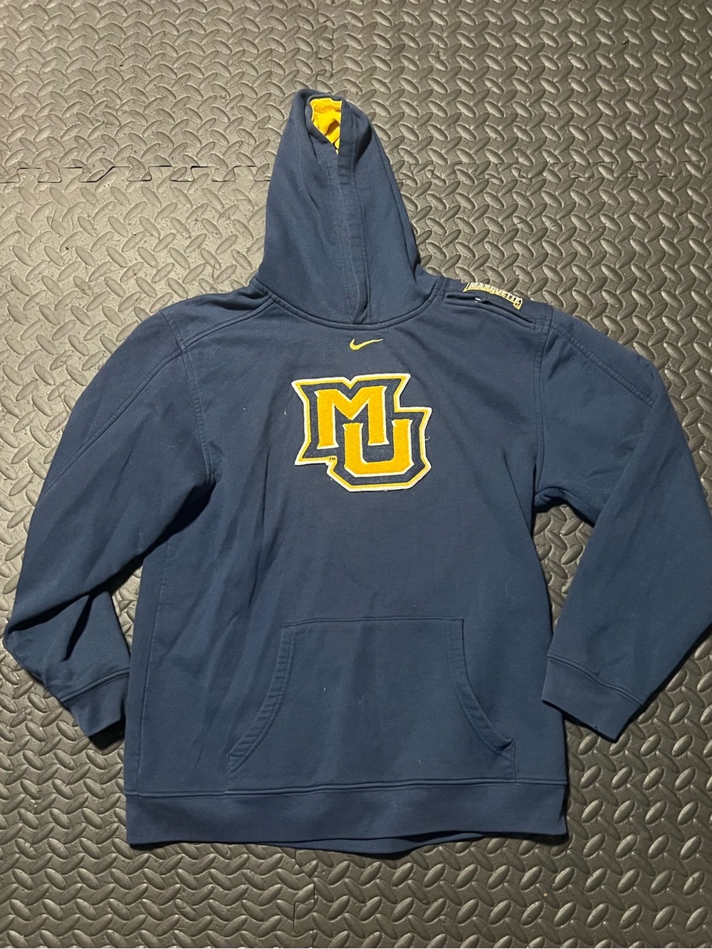 Nike Men’s Navy Hoodie with Gold Yellow MU Logo